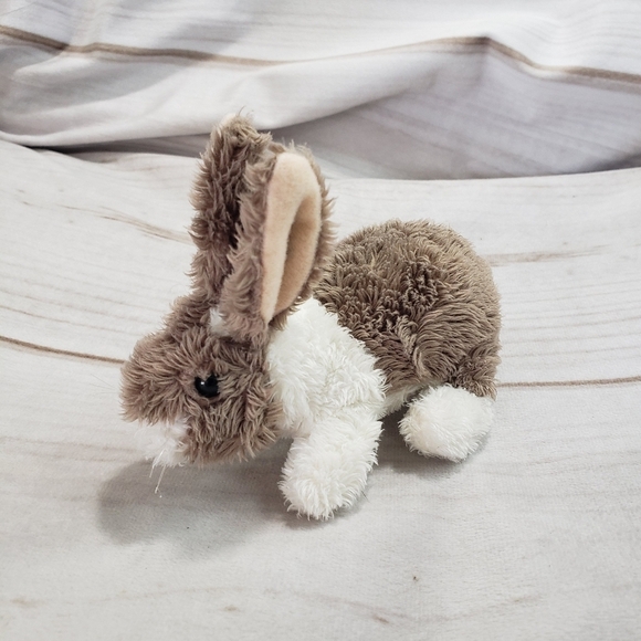 Folkmanis Mini Bunny Rabbit Plush Finger Puppet Brown White 5 Inch 2016 - Picture 3 of 10